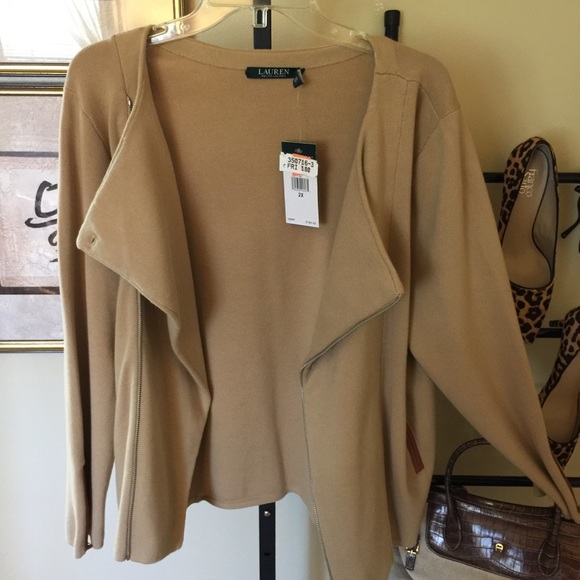Ralph Lauren,NWT 2pc Tan Sweater Jacket Set 2XL❌❌SOLD - Picture 12 of 12